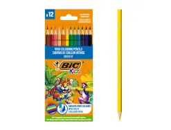 Crayon couleur bic kids smooth coloris assortis etui 12 unites