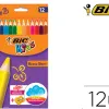 Crayon couleur bic kids super soft etui carton 12 unites + 1 taille-crayons