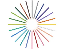 Crayon couleur bic kids tropicolors 2 175mm mine résistante pigmentée large palette coloris vifs étui carton 24 unités