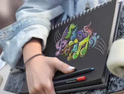 Crayon couleur faber castell triangulaire black edition en bois noir pochette de 24
