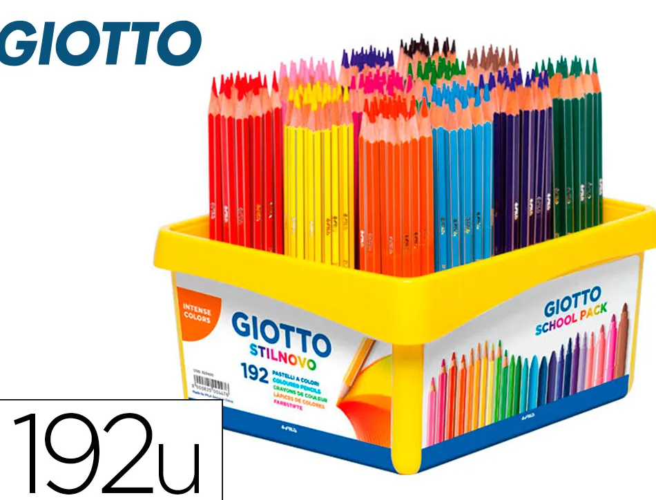 Crayon couleur giotto stilnovo schoolpack de 192 assortis