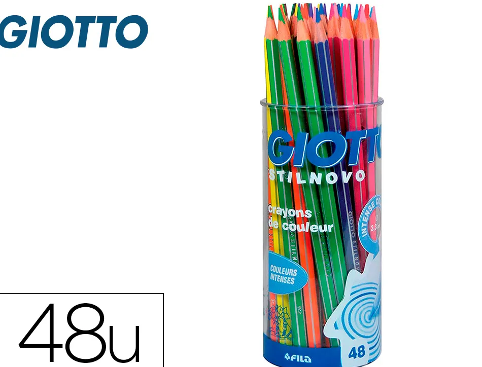 Crayon couleur giotto stilnovo pot de 48 assortis