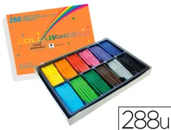 Crayon couleur hainenko coloriage 12 coloris assortis coffret scolaire 288 unités