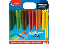 Crayon couleur infinity maped corps triangulaire coloris assortis pot 72 unites