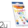 Crayon couleur jovi woodless triangulaire mine resistante haut pouvoir couvrant inodore couleurs vives etui 12 unites
