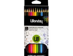 Crayon couleur jpc school day 180mm coloris assortis étui carton 12 unités