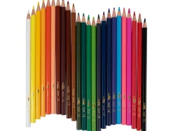 Crayon couleur liderpapel mine extra-résistante 174.5mm écriture douce coloris intenses étui carton plastifié 24 unités