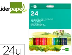 Crayon couleur liderpapel aquarellable coloris assortis tui carton 24 unit s