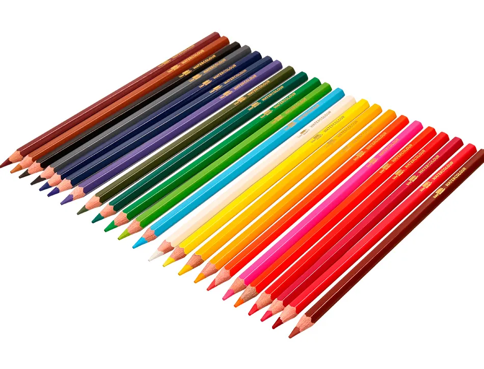 Crayon couleur liderpapel aquarellable coloris assortis tui carton 24 unit s