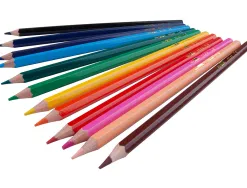 Crayon couleur liderpapel mine extra-résistante 174.5mm écriture douce coloris intenses étui carton plastifié 12 unités