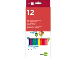 Crayon couleur liderpapel mine extra-résistante 174.5mm écriture douce coloris intenses étui carton plastifié 12 unités