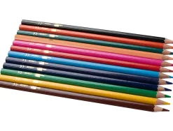 Crayon couleur liderpapel mine extra-résistante 174.5mm écriture douce coloris intenses étui carton plastifié 12 unités