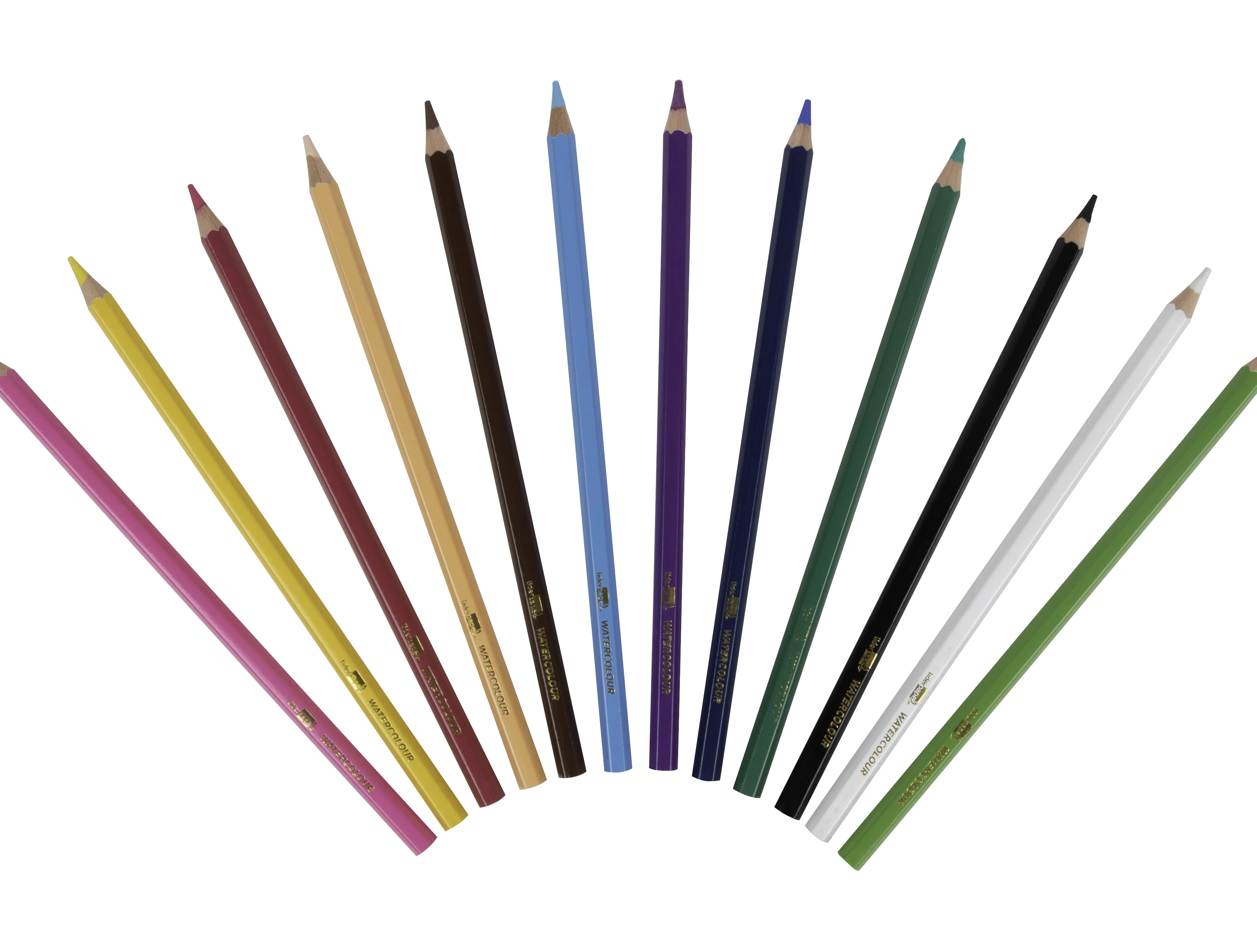 Crayon couleur liderpapel aquarellable coloris assortis étui carton 12 unités