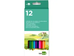 Crayon couleur liderpapel aquarellable coloris assortis étui carton 12 unités