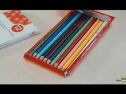 Crayon couleur liderpapel aquarellable coloris assortis étui carton 12 unités