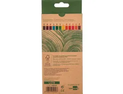 Crayon couleur liderpapel certifie fsc mine extra-resistante ecouse etui carton de 12 coloris assortis