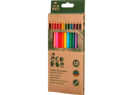 Crayon couleur liderpapel certifie fsc mine extra-resistante ecouse etui carton de 12 coloris assortis
