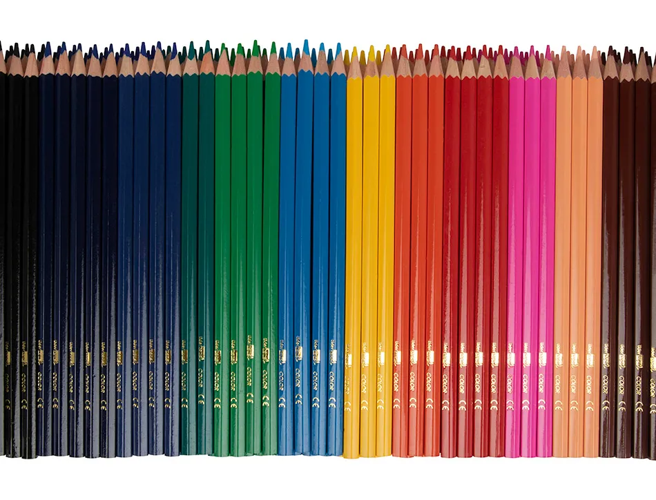 Crayon couleur liderpapel mine extra-résistante 174.5mm écriture douce 12 coloris intenses school pack 144 unités