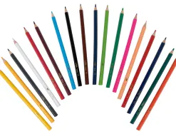 Crayon couleur liderpapel mine extra-résistante 174.5mm écriture douce coloris intenses étui carton plastifié 18 unités