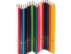 Crayon couleur liderpapel mine extra-résistante 174.5mm écriture douce coloris intenses étui carton plastifié 18 unités