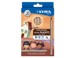 Crayon couleur lyra skin tones gros module étui plastique 12 unités