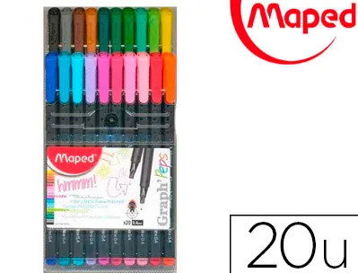 Crayon couleur maped color pep's triangulaire mine tendre résistante sans écharde coloris lumineux étui carton 18u