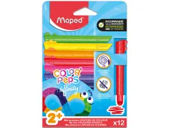 Crayon couleur maped color'peps infinity kidy coloris assortis pochette carton 12 unites