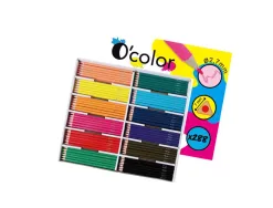 Crayon couleur resine o color corps triangulaire coloris assortis pack 288 unites
