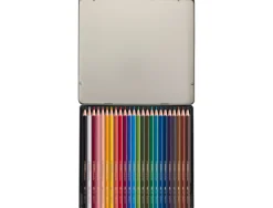 Crayon couleur stabilo aquacolor arty aquarellable mine solide 2,8mm boite metal 24 unites