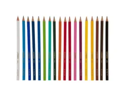 Crayon couleur stabilo color bois hexagonal 175mm facile à tailler couleurs denses fluo pochette 12 unités