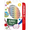 Crayon couleur stabilo easycolors gaucher corps triangulaire mine large 4,2mm etui carton 12 unites + 1