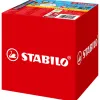 Crayon couleur stabilo woody multi-talent 3 en 1 maxi schoolpack carton 76 unites + 4 taille-crayons