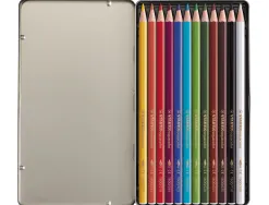 Crayon couleur stabiloaquacolor arty aquarellable mine 2,8mm boite metal 12 unites