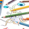 Crayon de couleur bic bois fsc mine haute resistance aux chocs couleurs miscibles etui 12 unites
