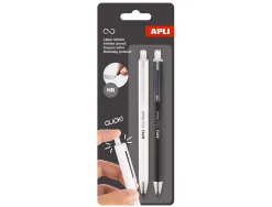 Crayon graphite apli infini retractable hb coloris noir et blanc blister 2 unites