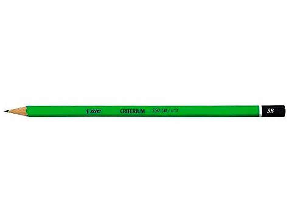 Crayon graphite bic critérium 550 5b bois hexagonal tête trempée baguée excellente taillabilité