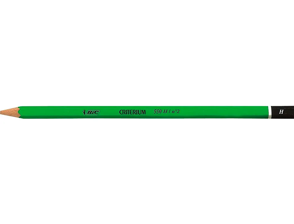 Crayon graphite bic critérium 550 h bois hexagonal tête trempée baguée excellente taillabilité