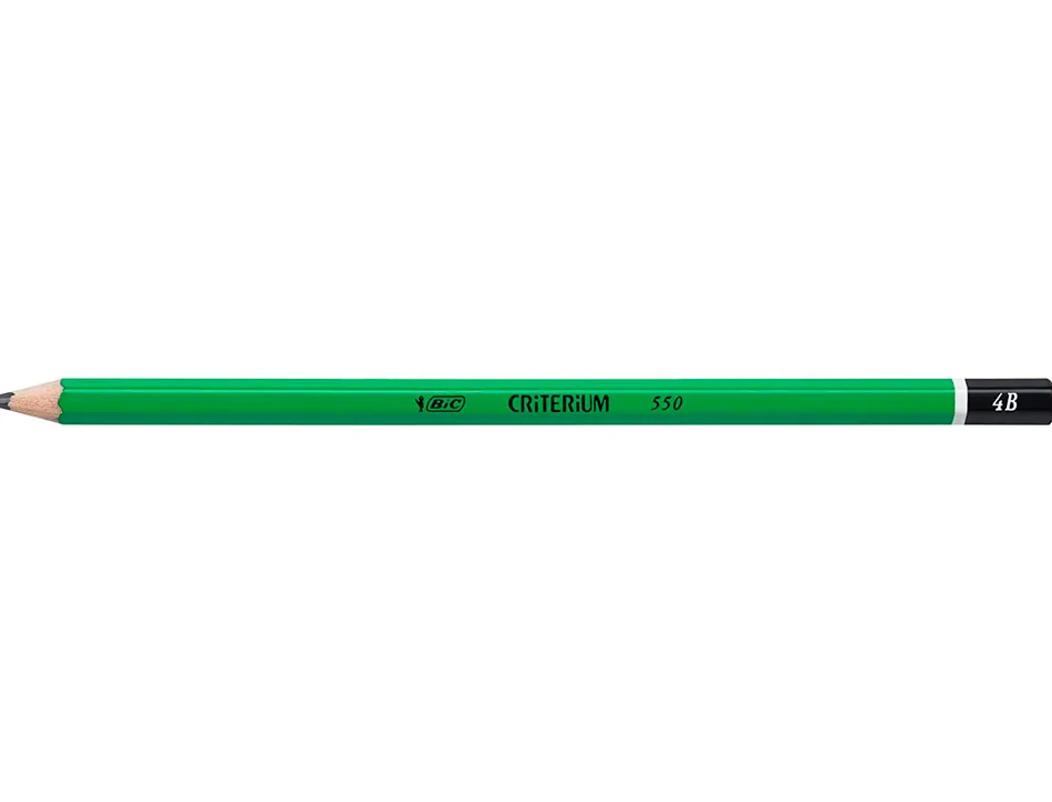 Crayon graphite bic critérium 550 4b bois hexagonal tête trempée baguée excellente taillabilité