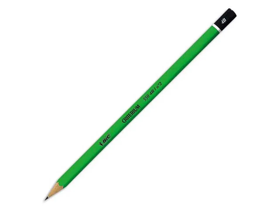 Crayon graphite bic critérium 550 4b bois hexagonal tête trempée baguée excellente taillabilité