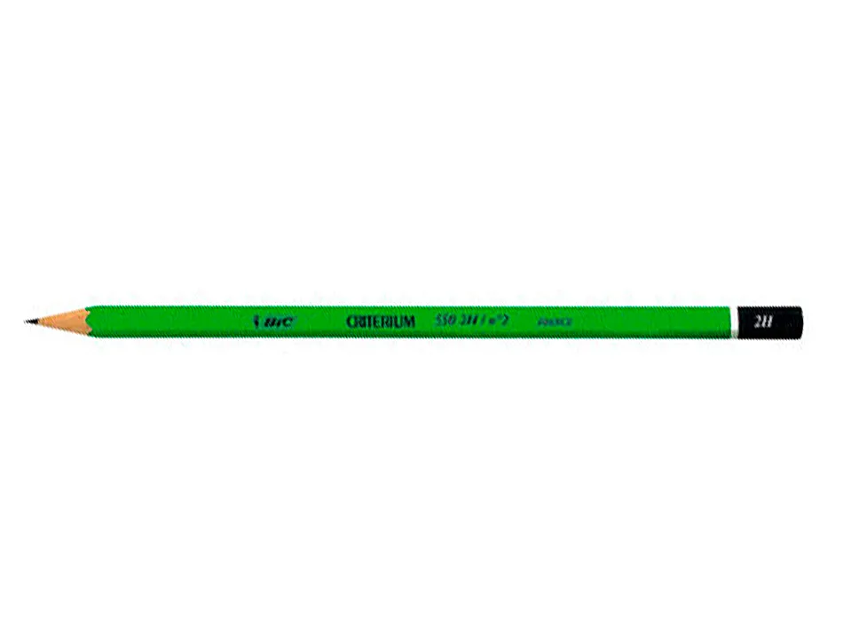 Crayon graphite bic critérium 550 2b bois hexagonal tête trempée baguée excellente taillabilité