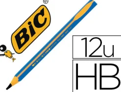 Crayon graphite bic d'apprentissage corps triangulaire mine ultra-solide hb 4mm coloris bleu