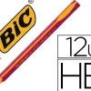 Crayon graphite bic d'apprentissage corps triangulaire mine ultra-solide hb 4mm coloris rose