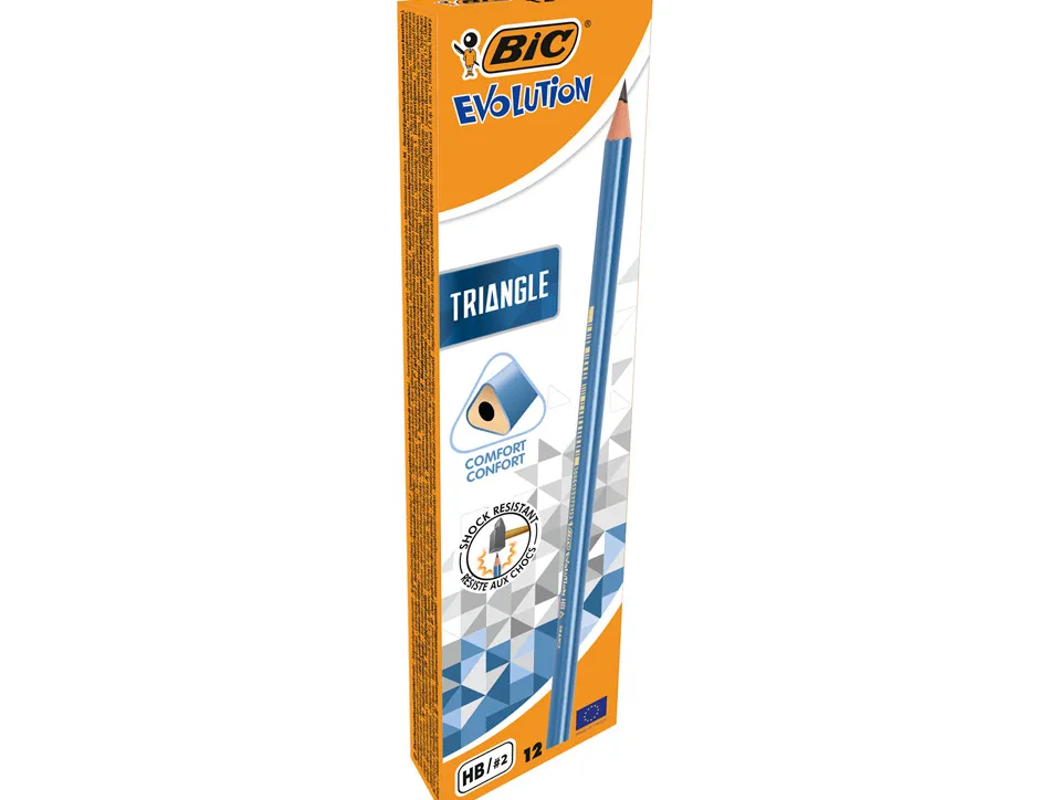 Crayon graphite bic evolution triangle mine hb ultra résistante
