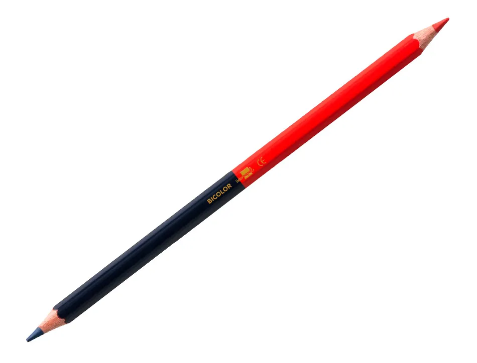 Crayon graphite liderpapel bicolore bleu/rouge mine moyenne ultra-résistante bois grande qualité