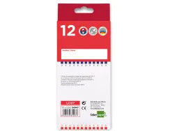 Crayon graphite liderpapel bicolore bleu/rouge mine moyenne ultra-résistante bois grande qualité