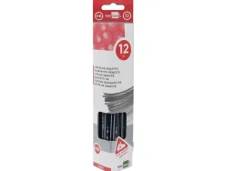 Crayon graphite liderpapel bois corps triangulaire métallisé coloris vifs mine ultra-résistante sans gomme