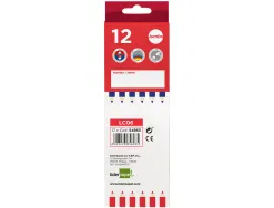 Crayon graphite liderpapel bicolore bleu/rouge mine large ultra-résistante bois grande qualité