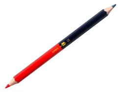Crayon graphite liderpapel bicolore bleu/rouge mine large ultra-résistante bois grande qualité