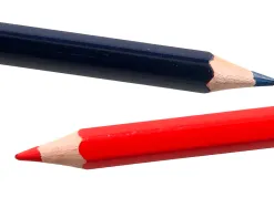 Crayon graphite liderpapel bicolore bleu/rouge mine large ultra-résistante bois grande qualité