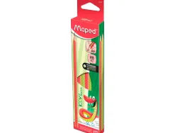 Crayon graphite maped kidy learn corps triangulaire texture grip anti-derapante mine hb